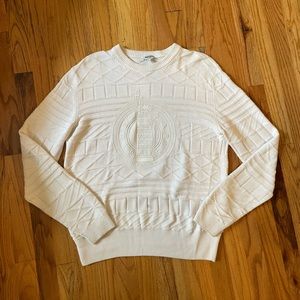 Rare Vintage KENZO Paris Knit Statue Of Liberty NYC Sweater White Sz Medium Wool